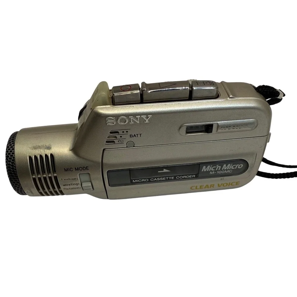 Sony Micro Cassette Recorder Clear Voice Works Low Volume For‎ Repair Parts